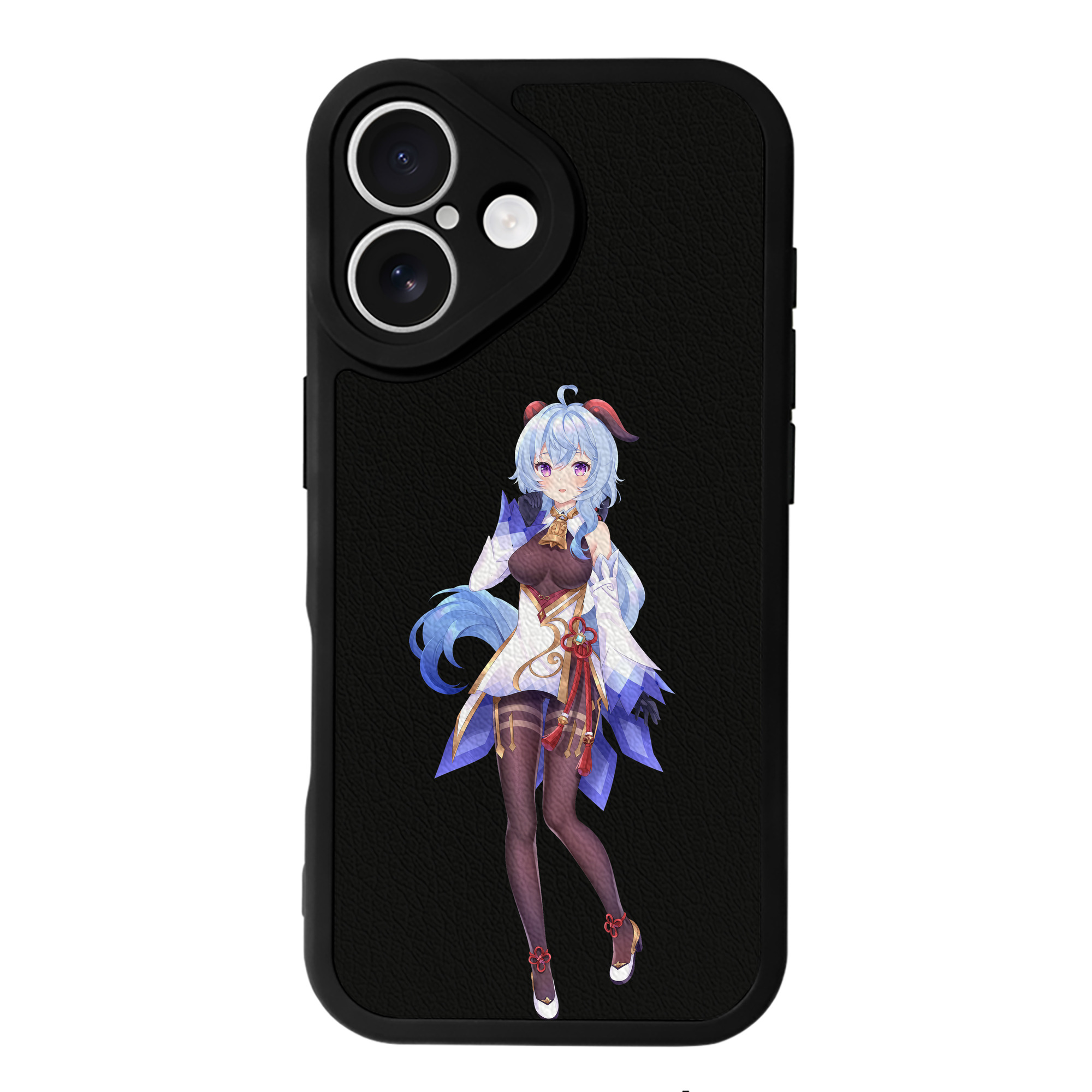 げんし神 甘雨 かんう genshin Ganyu 【iPhone 16シリーズ対応】シリコンスマホケース（レザー調） 材質：シリコン